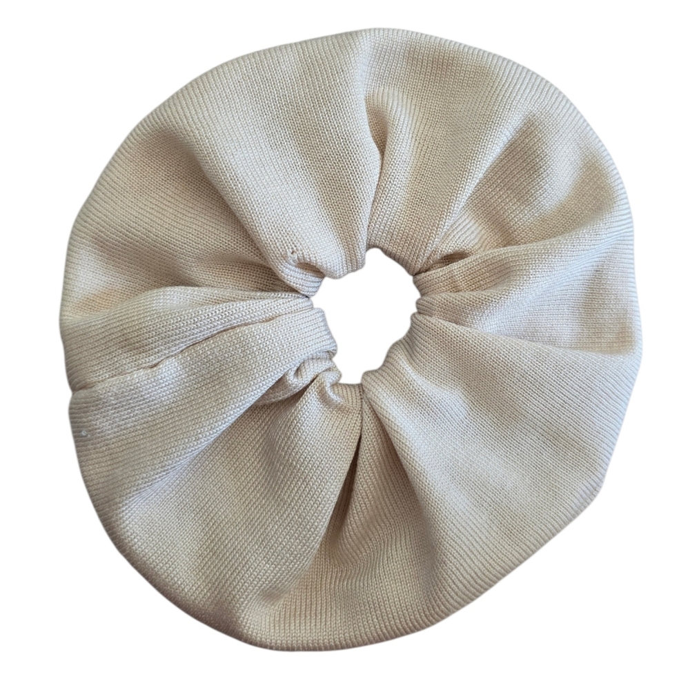 2/$5 Scrunchies (Add To Your Bundle) Extra Large Ivory‎ Knit Hair Tie Scrunchie